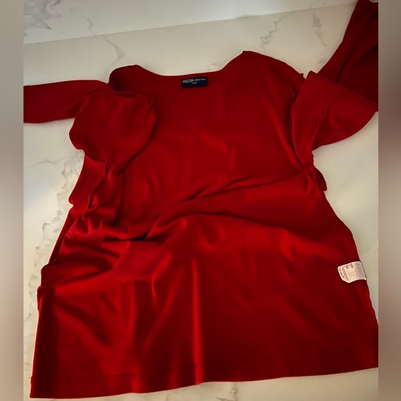 Vintage Y2K maternity collection, red graphic jersey knit top - Picture 12 of 12